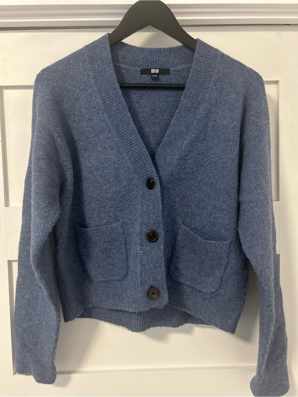 Uniqlo Dusty Blue V-Neck Button Cardigan